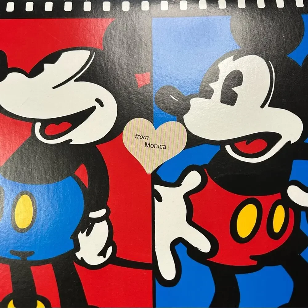 Vintage The Disney Store Pillow Gift  Cardboard Boxes Mickie Mouse Set of 2 USED